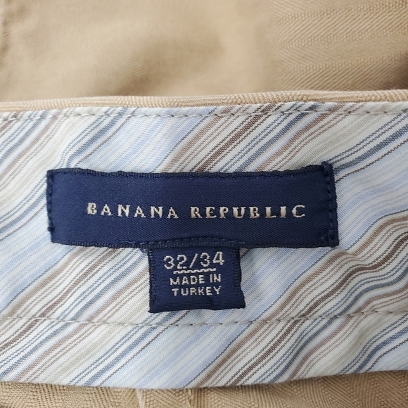 BANANA REPUBLIC CAMEL TAN KHAKIS CASUAL 100% COTTON PANTS MEN SIZE 32 X 24 - Picture 9 of 11